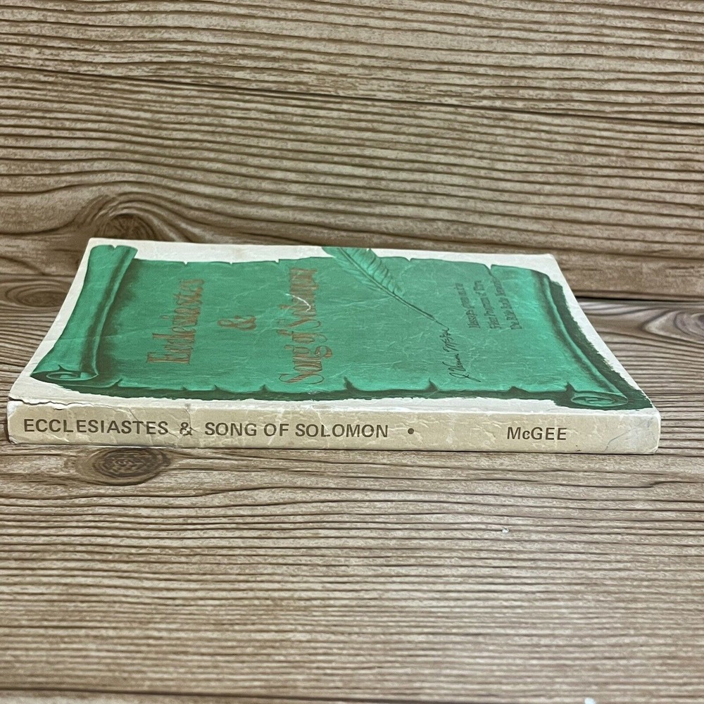 Ecclesiastes & Song of Solomon by J. Vernon‎ McGee Paperback 1977 First Printing - Picture 4 of 8